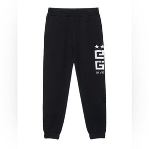 Givenchy Black Joggers with White Logo size medium is brand new 💯%cotton